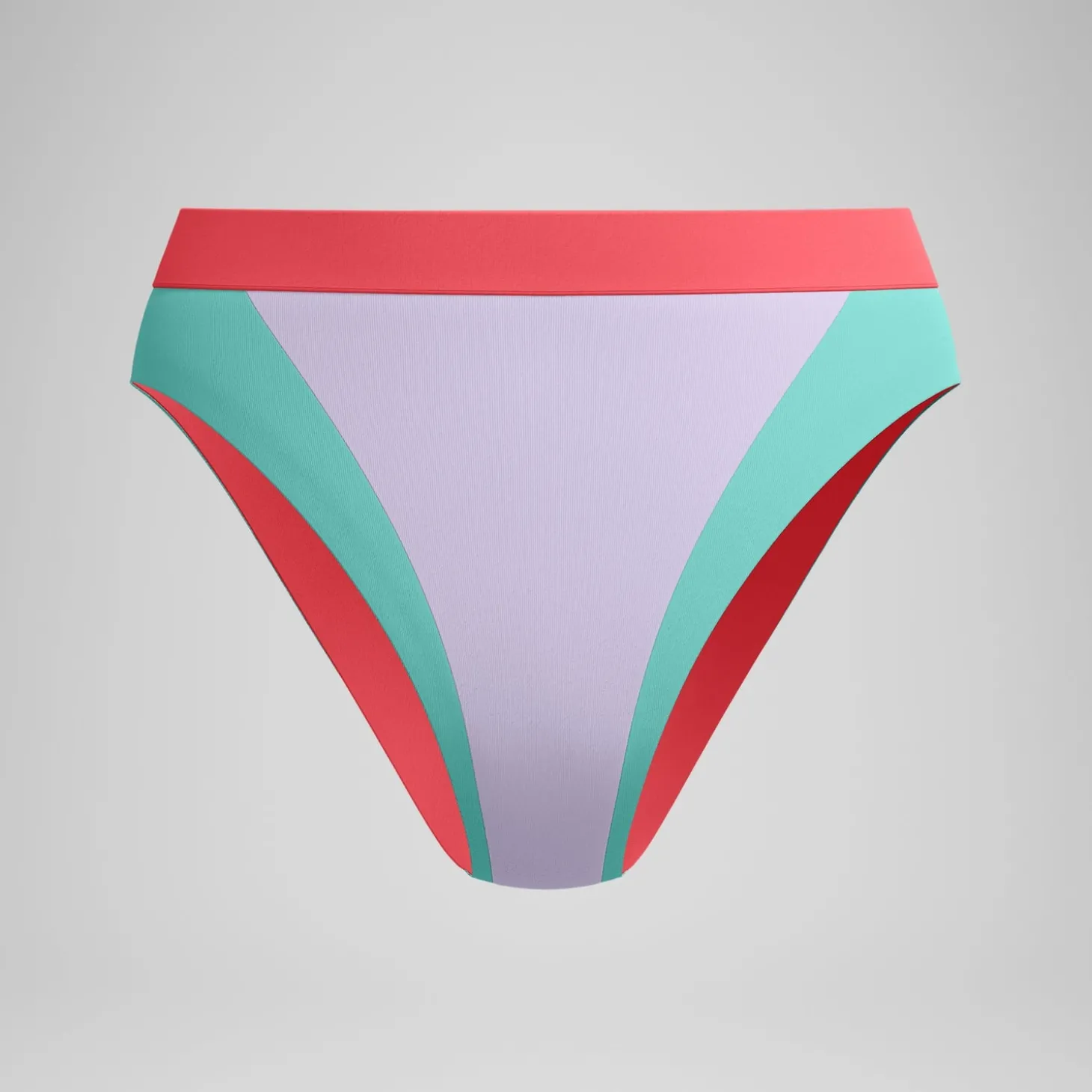 Cheap Bas de bikini Femme Colourblock FLU3NTE taille haute lilas/vert Femme Maillots 2 Pièces