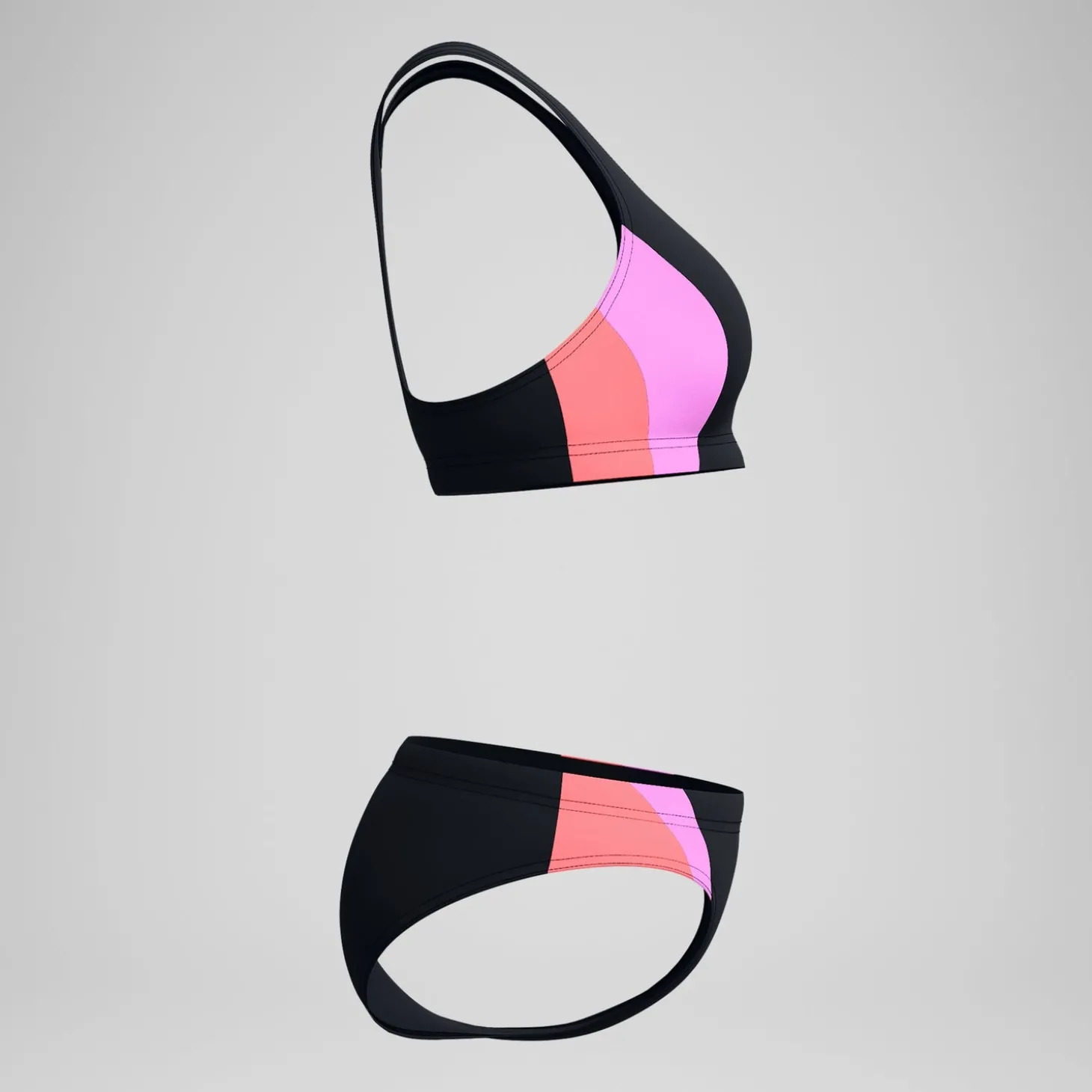 Best Bikini Femme bicolore Splice 2.0 noir/rose Femme Maillots 2 Pièces