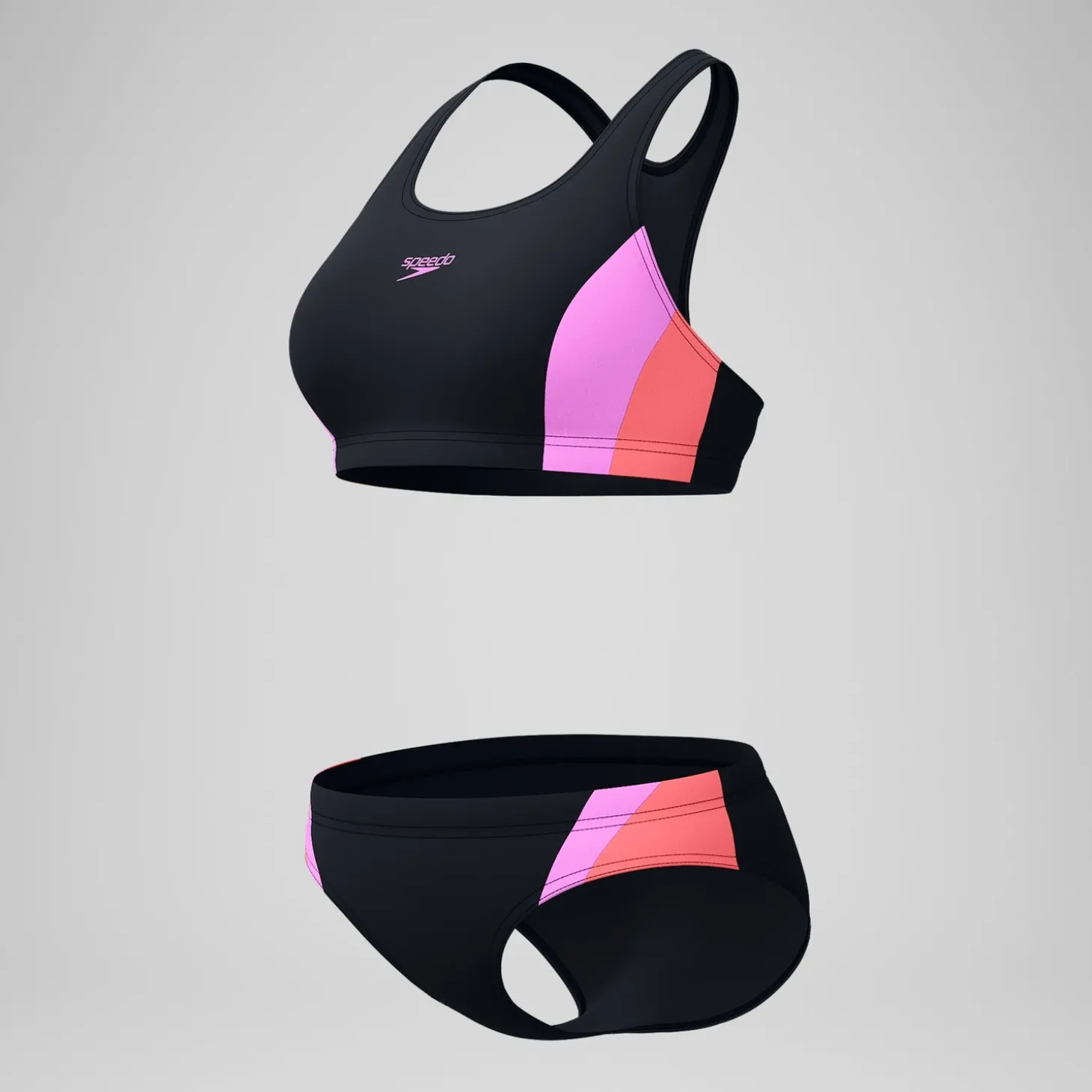 Best Bikini Femme bicolore Splice 2.0 noir/rose Femme Maillots 2 Pièces