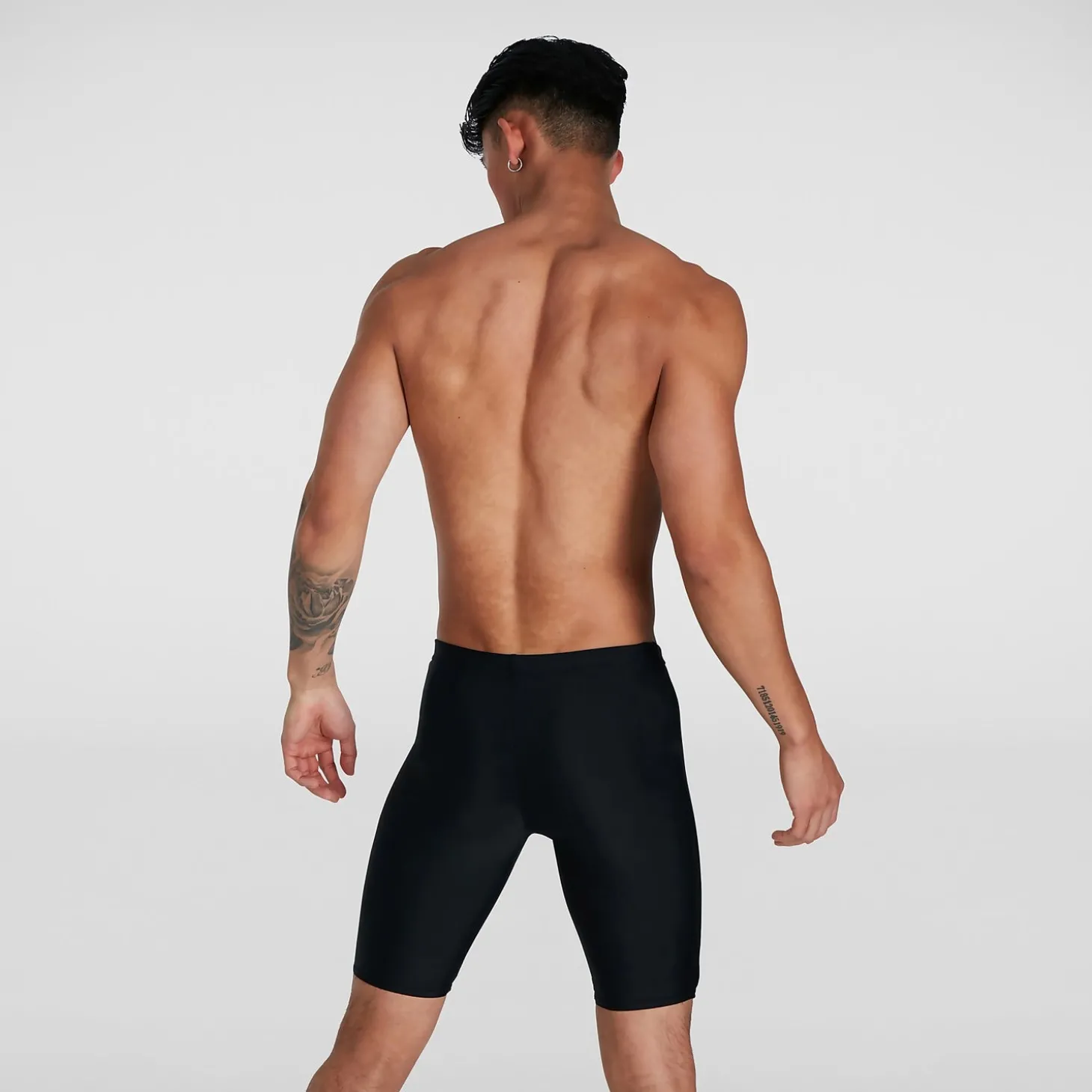 New Boxer de bain Homme Allover coupe en V noir/orange Homme Aquashorts