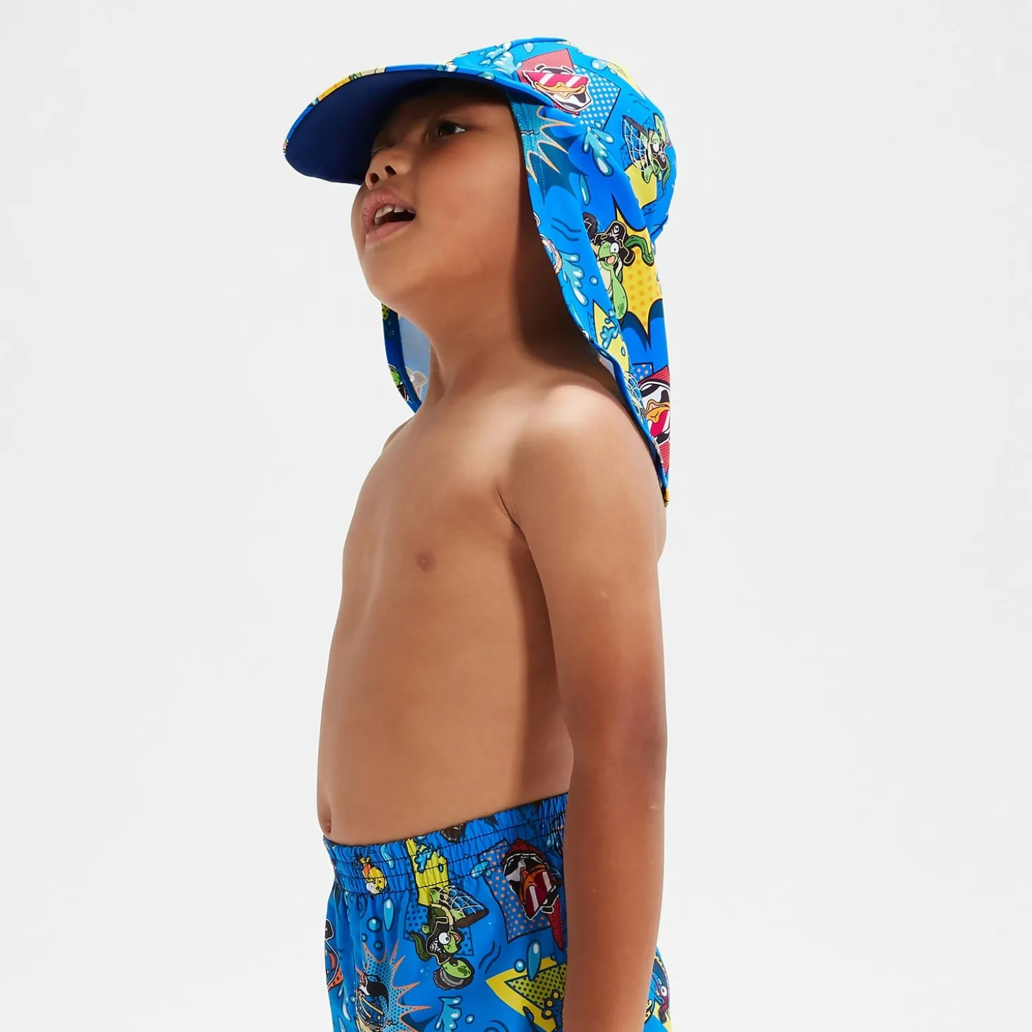 Flash Sale Chapeau de protection solaire Bébé Learn To Swim bleu Enfant Masques Tuba |