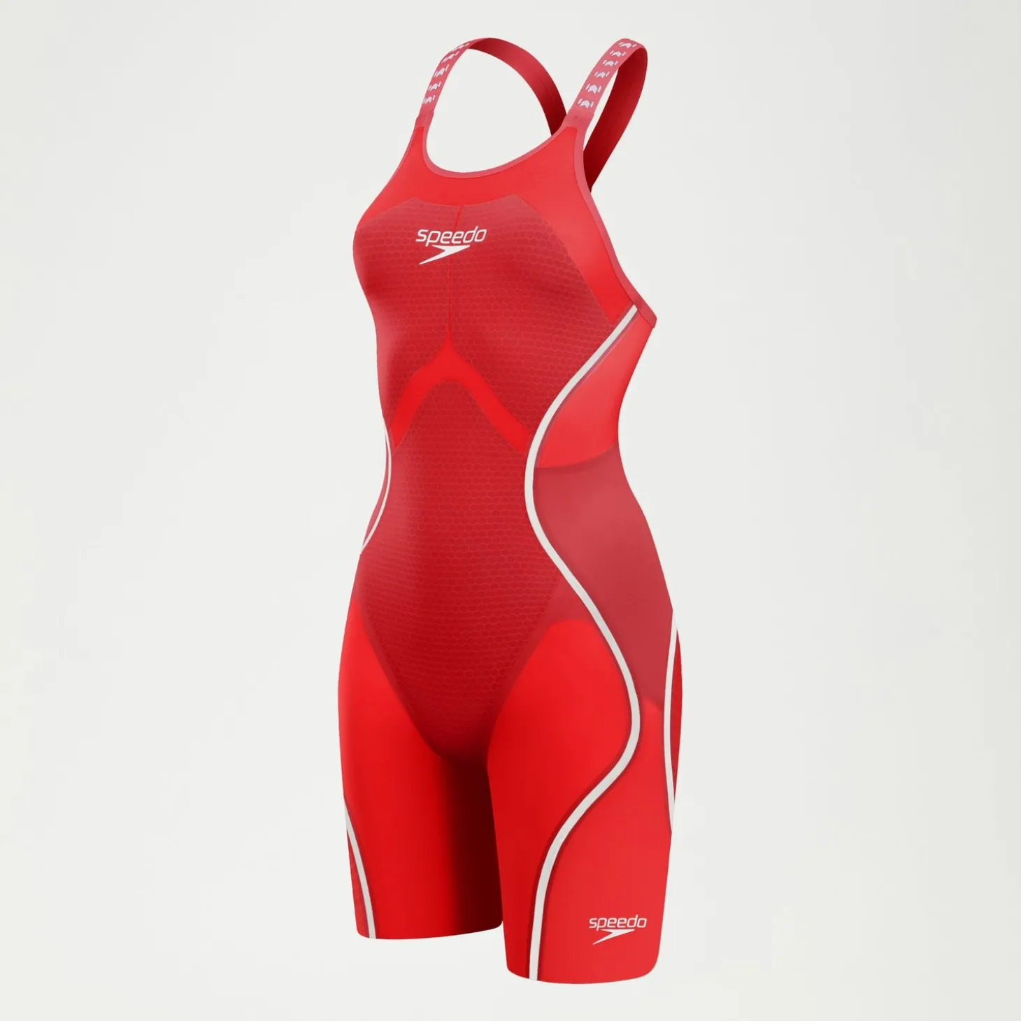 Best Combinaison partielle dos ouvert Femme Fastskin LZR Pure Intent 2.0 Rouge/Blanc Femme Compétition