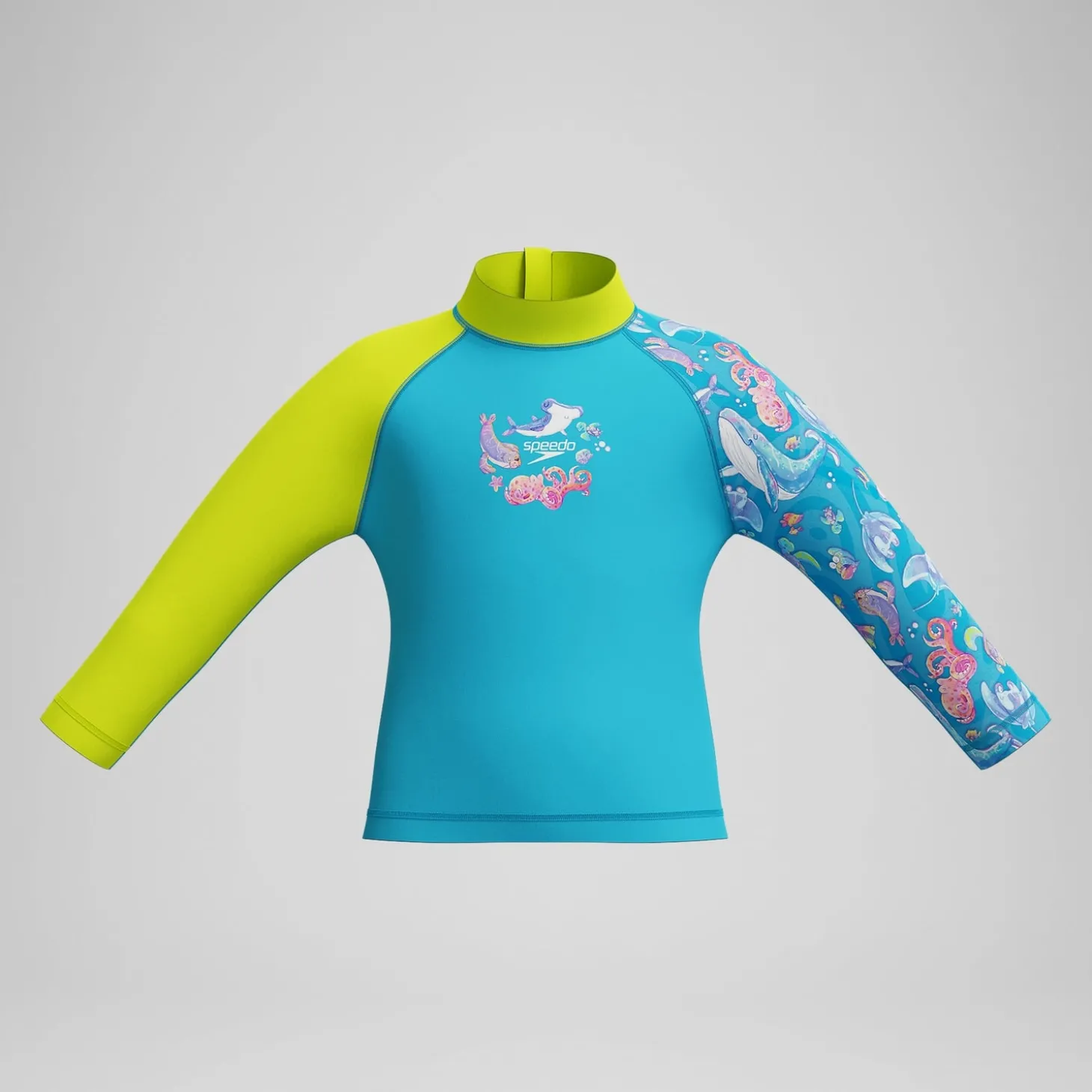Cheap Ensemble Garçon Learn to Swim Rash à manches courtes imprimé bleu/jaune Enfant Maillots De Bain | Maillot De Bain Garçons
