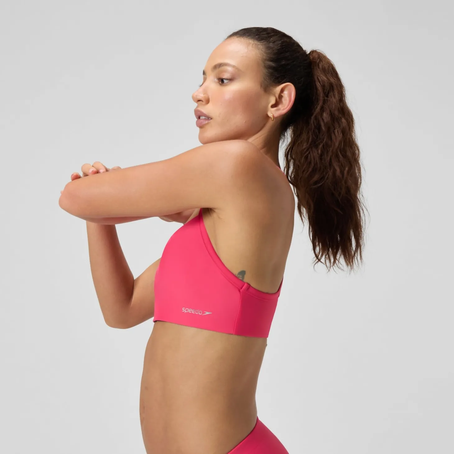 Hot Haut de bikini Femme Solid Racerback rouge Femme Maillots 2 Pièces