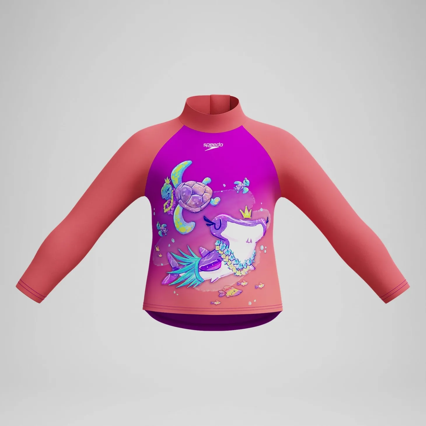 Best Sale Haut Fille Rash Digital à manches longues corail/rose Enfant Maillots De Bain