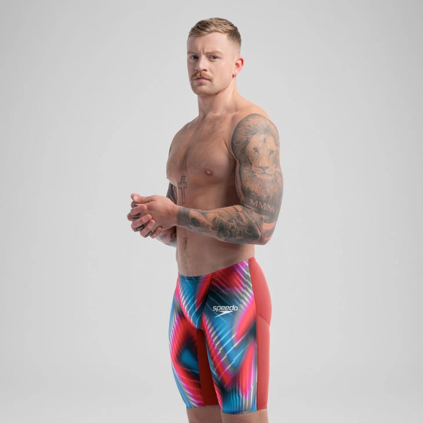 Best Sale Jammer taille haute - Fastskin LZR Pure Valor 2.0 pour Hommes Bleu/Rouge Homme Combinaisons Thriatlon & Eau Libre | Compétition