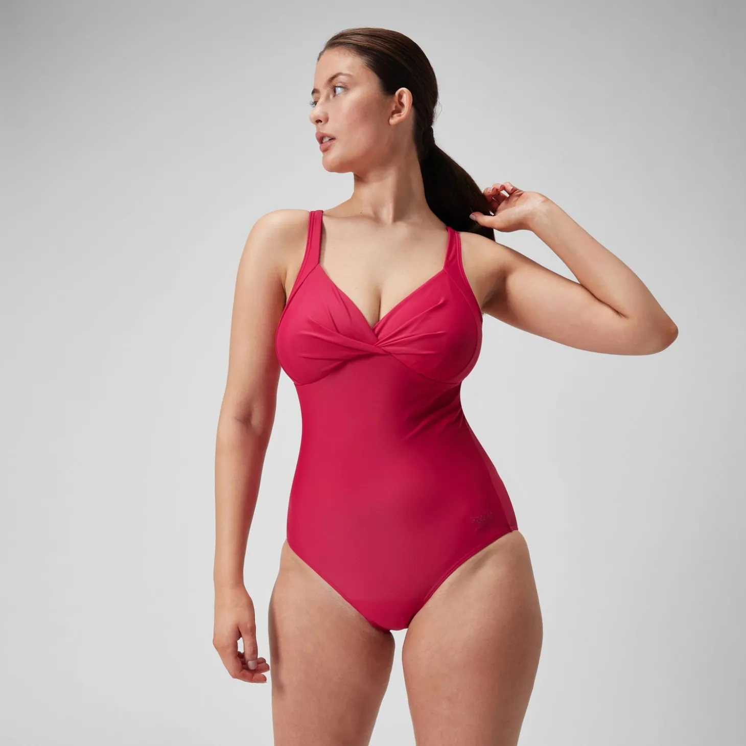 Cheap Maillot de bain 1 pièce galbant noué croisé pour Femmes Violet Femme Maillots Galbant