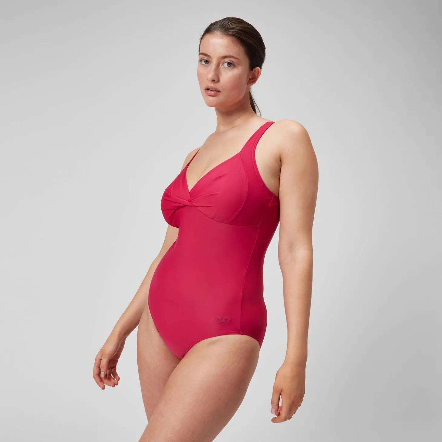 Cheap Maillot de bain 1 pièce galbant noué croisé pour Femmes Violet Femme Maillots Galbant