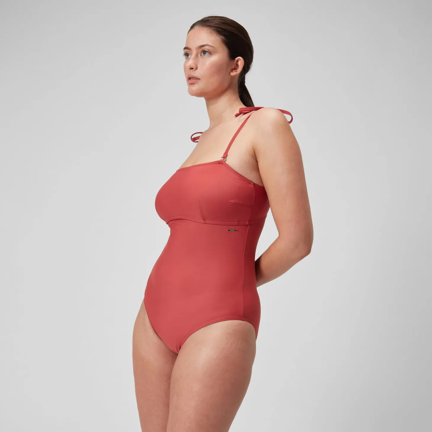 Sale Maillot de bain bandeau 1 pièce Shaping pour Femmes Poussière spatiale Femme Maillots Galbant