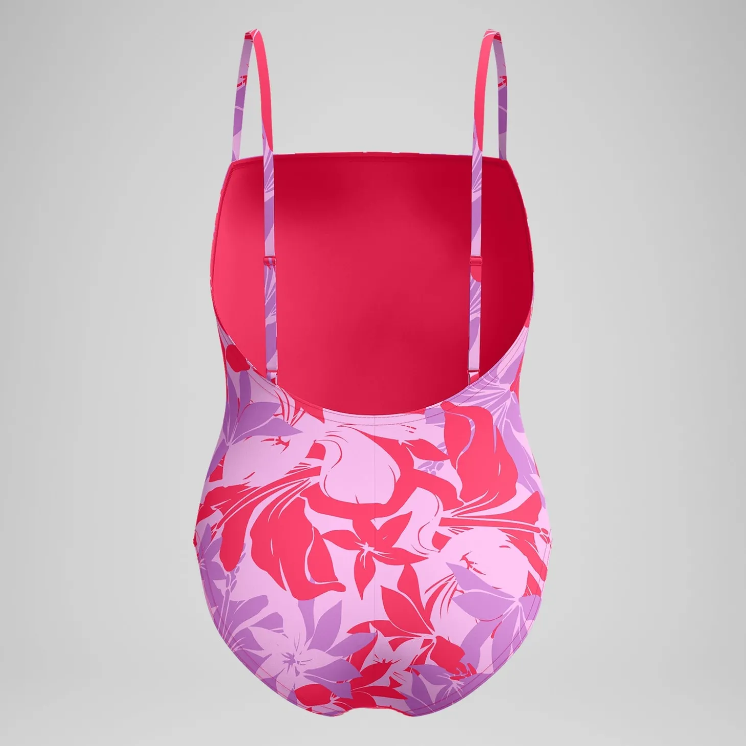 New Maillot de bain Femme ajustable à fines bretelles et imprimés rouge Femme Maillots 1 Pièce