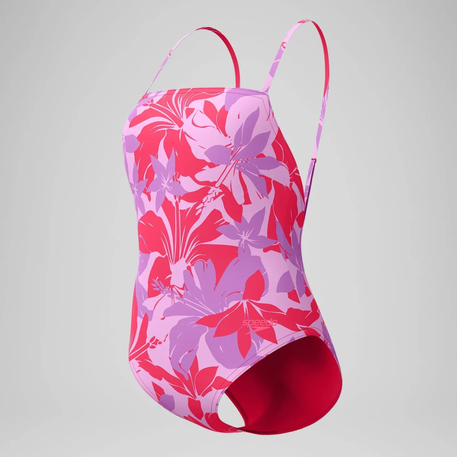 New Maillot de bain Femme ajustable à fines bretelles et imprimés rouge Femme Maillots 1 Pièce