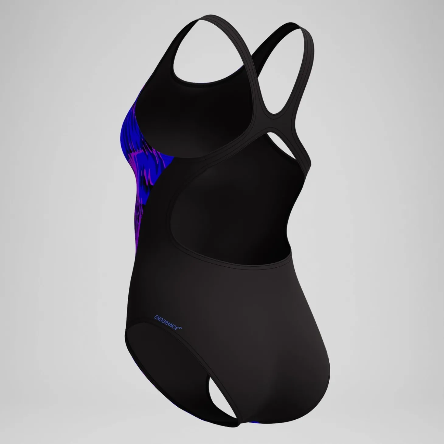 Online Maillot de bain Femme Club Training Recordback imprimé noir/bleu Femme Maillots 1 Pièce