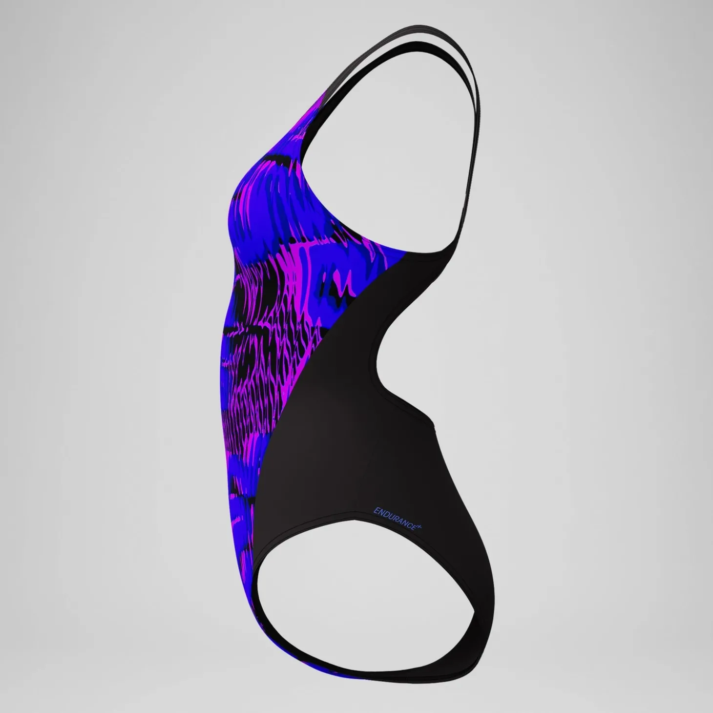 Online Maillot de bain Femme Club Training Recordback imprimé noir/bleu Femme Maillots 1 Pièce