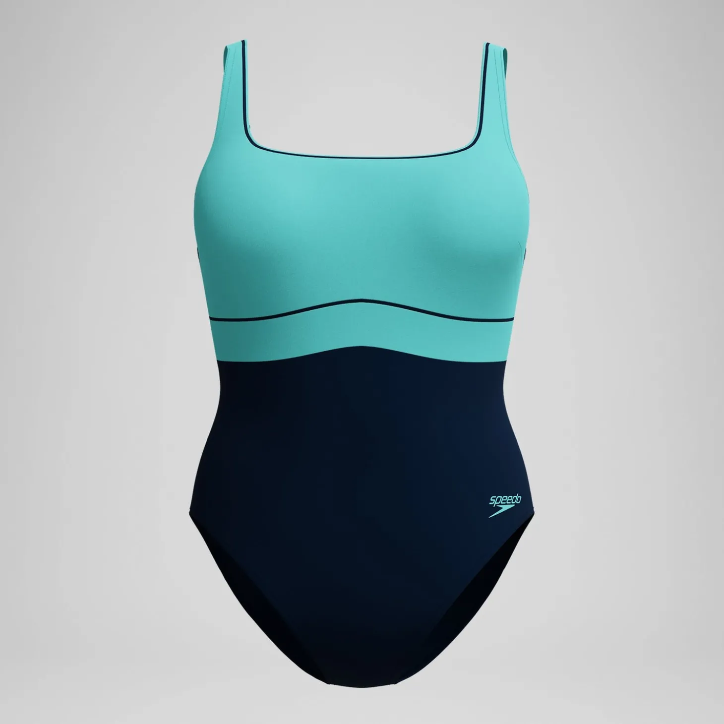Flash Sale Maillot de bain Femme effet galbant Contour Eclipse bleu marine/turquoise Femme Maillots 1 Pièce
