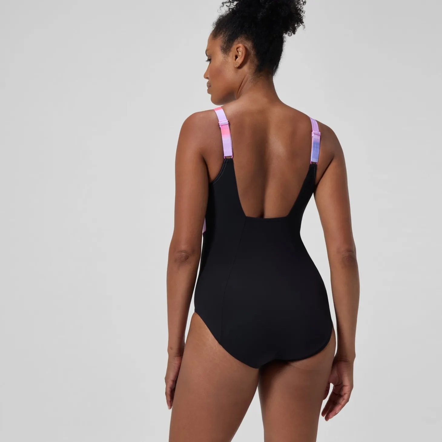 Best Maillot de bain Femme effet galbant imprimé Contour Eclipse noir/rose Femme Maillots 1 Pièce