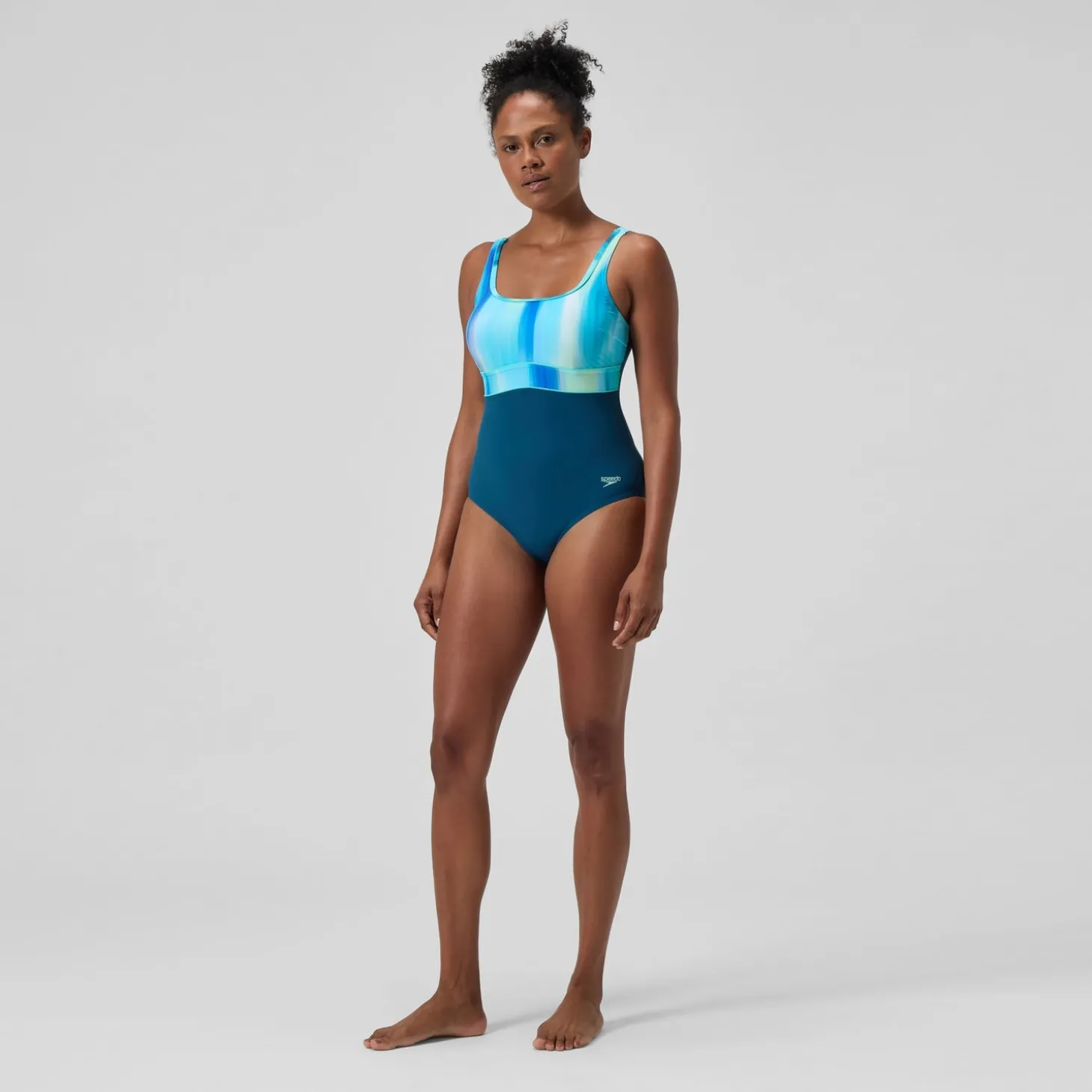 Best Maillot de bain Femme effet galbant imprimé Contour Eclipse sarcelle foncé/vert Femme Maillots 1 Pièce