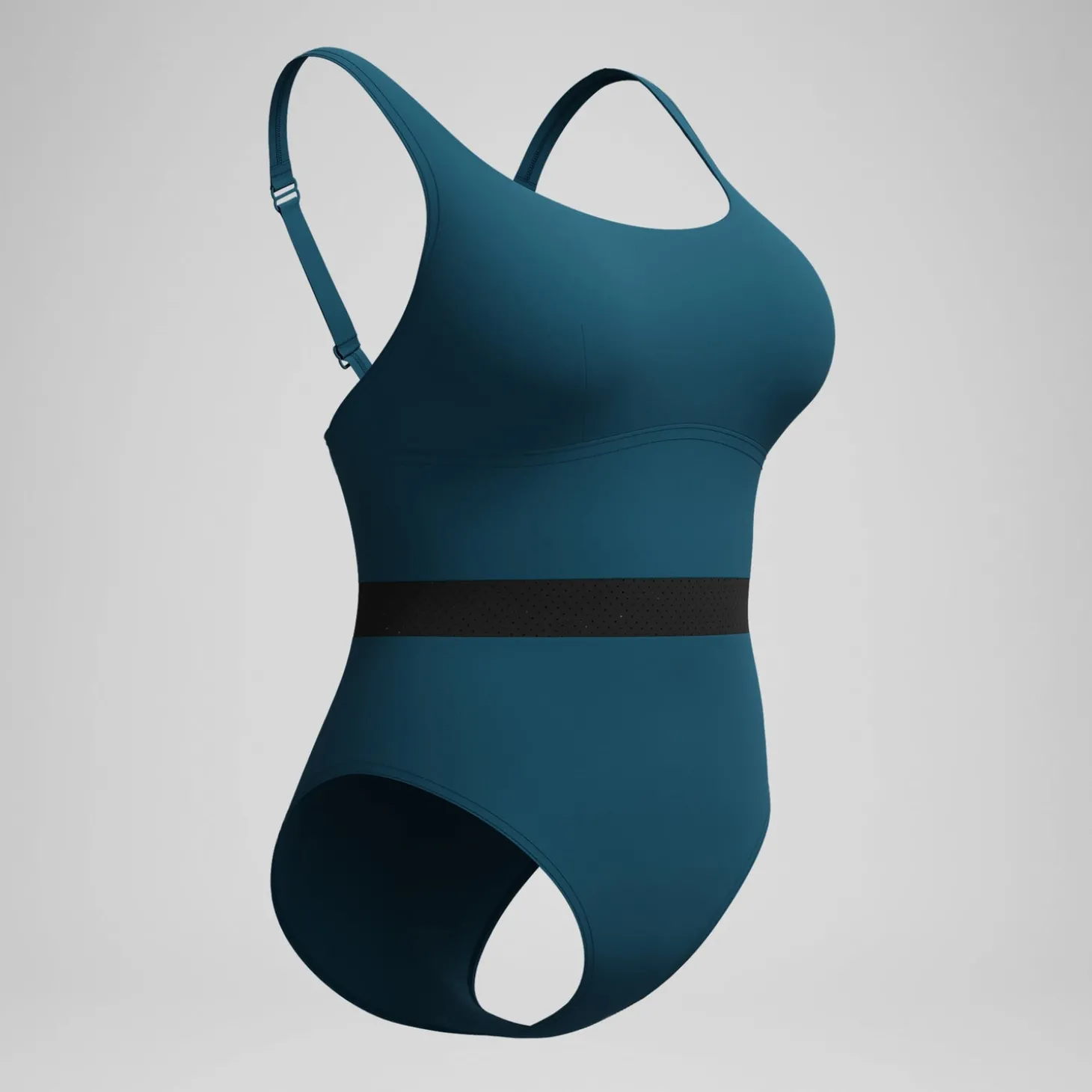 Sale Maillot de bain Femme effet galbant LuniaGlow sarcelle foncé/noir Femme Maillots 1 Pièce