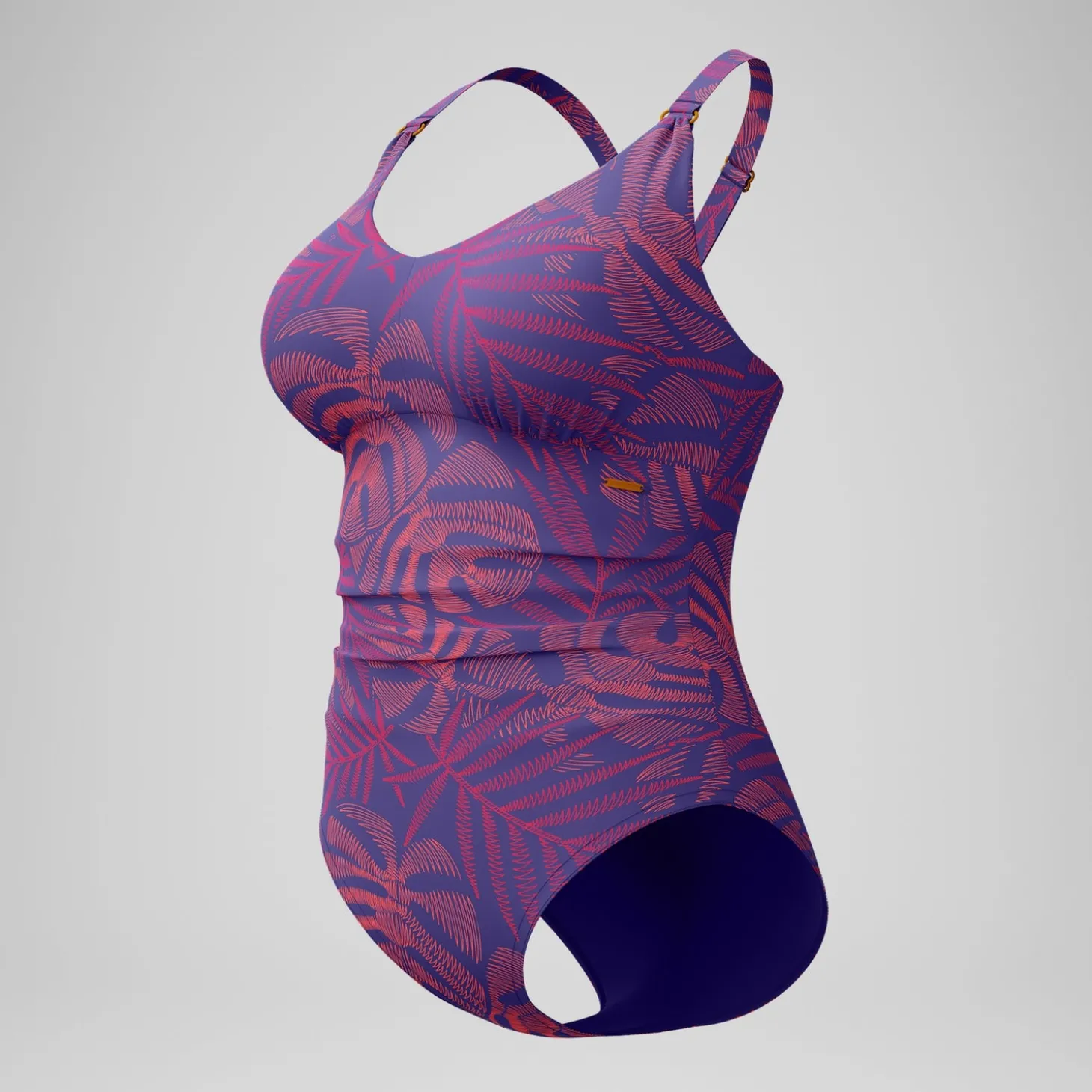 Outlet Maillot de bain Femme effet galbant V Neck rose/orange Femme Maillots 1 Pièce