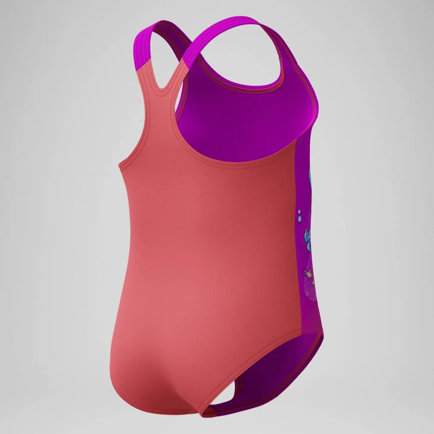 Online Maillot de bain Fille imprimé numérique rose/corail Enfant Maillots De Bain