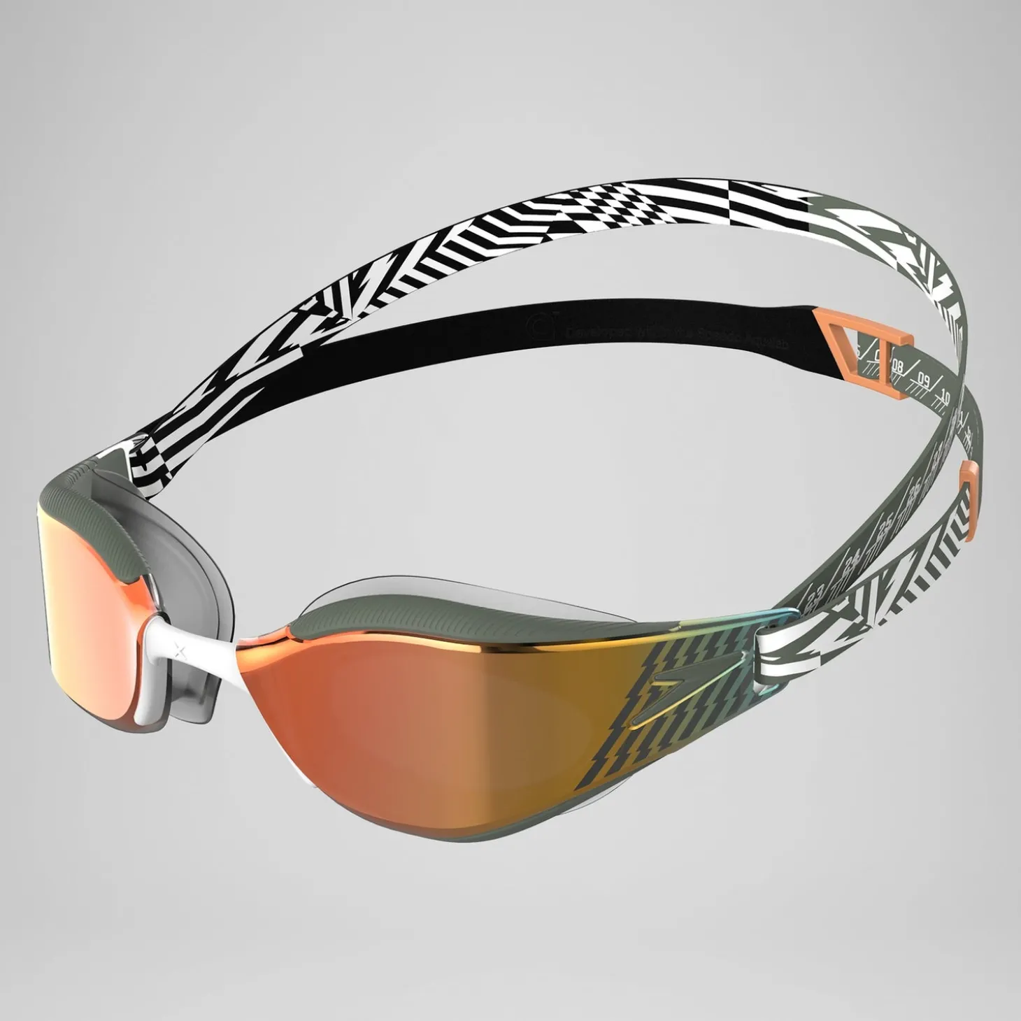 Sale Miroir Fastskin Hyper Elite lunettes Vert campagne/Noir/Nectarine/Blanc Femme Compétition | Compétition