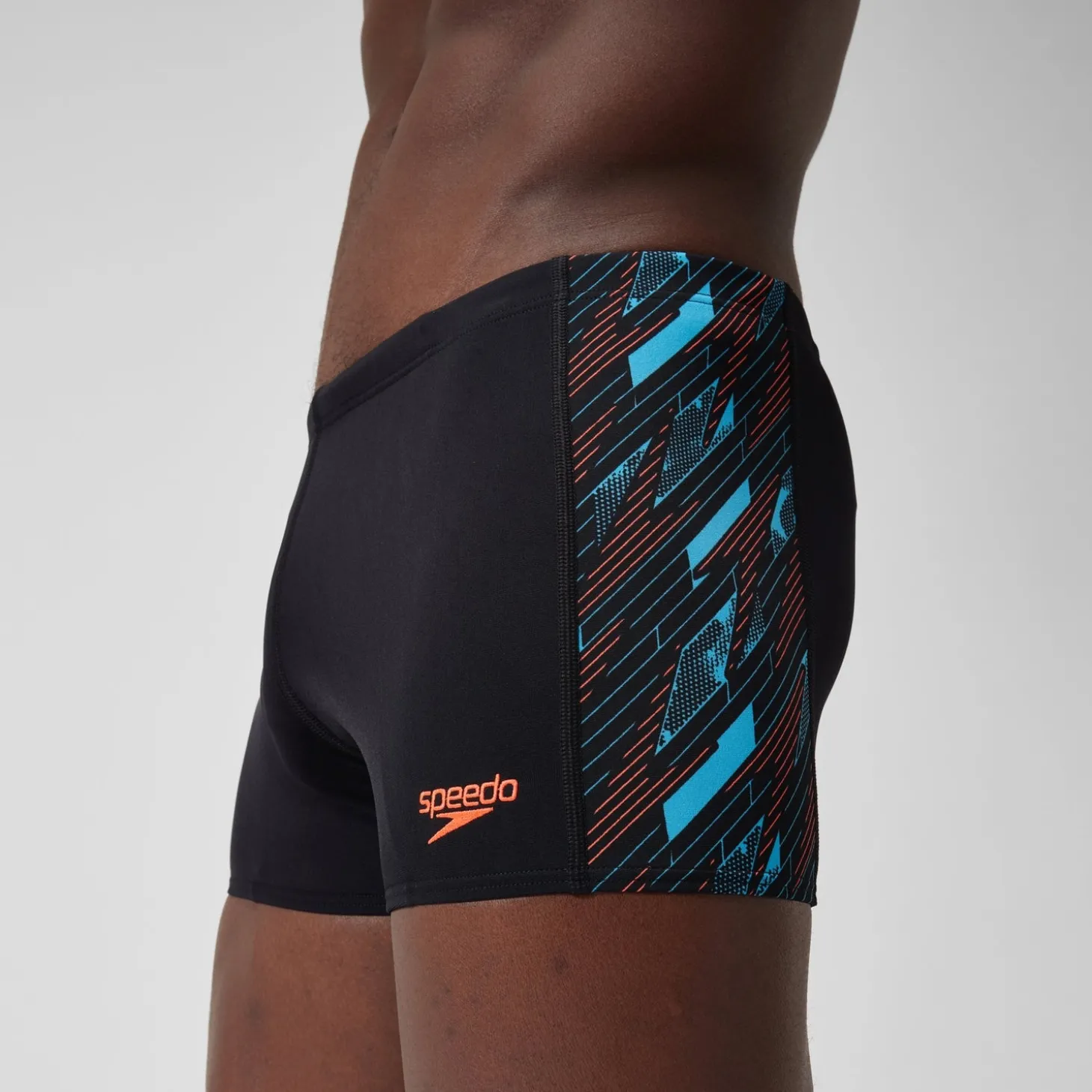 Hot Short de bain Aquashort HyperBoom à empiècement pour Hommes Noir/Bleu picton/Rouge sirène Homme Aquashorts