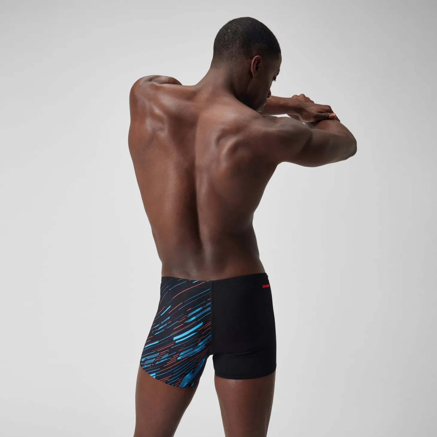 Store Short de bain Aquashort Hyperboom coupe en V pour Hommes Noir/Bleu picton/Rouge sirène Homme Aquashorts