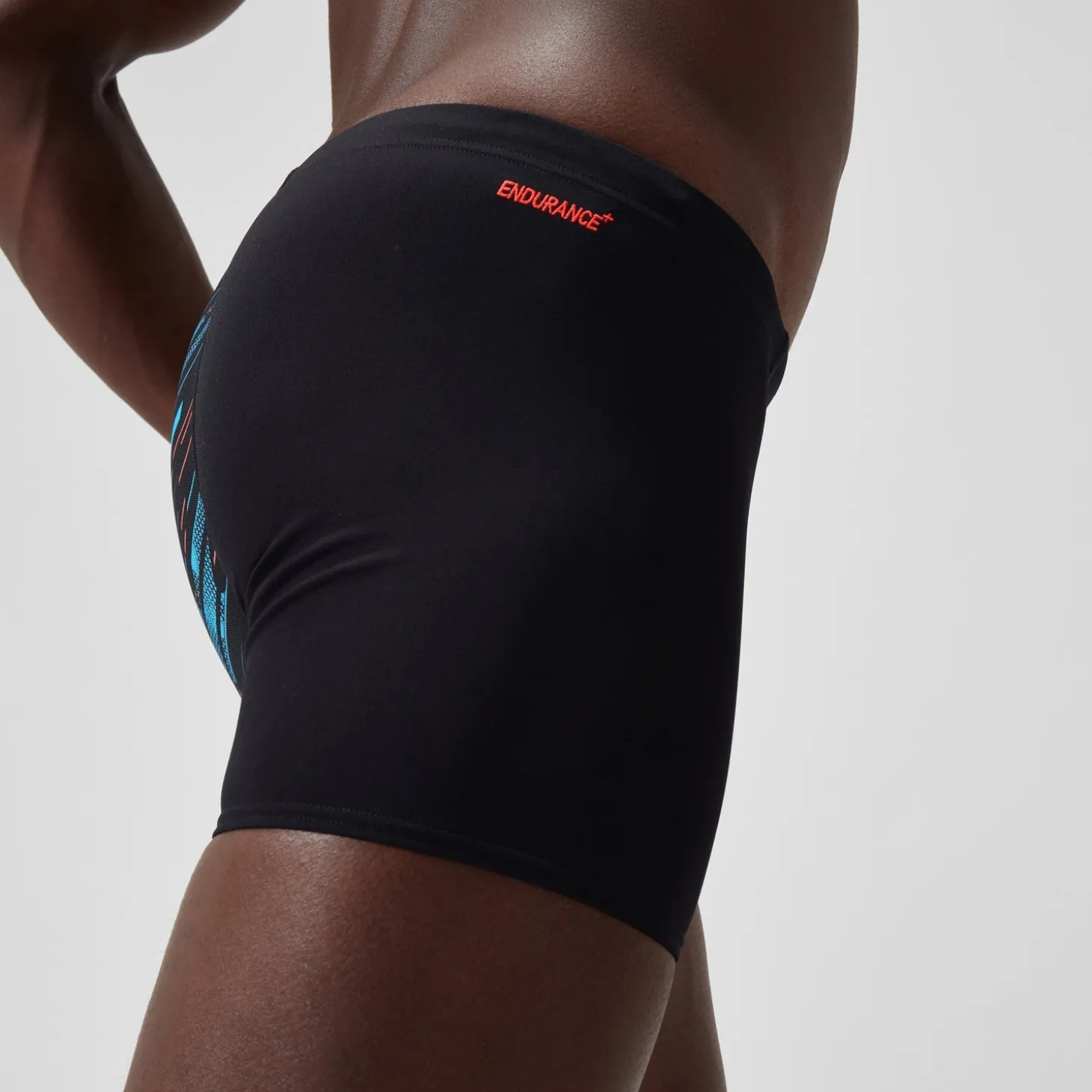 Store Short de bain Aquashort Hyperboom coupe en V pour Hommes Noir/Bleu picton/Rouge sirène Homme Aquashorts