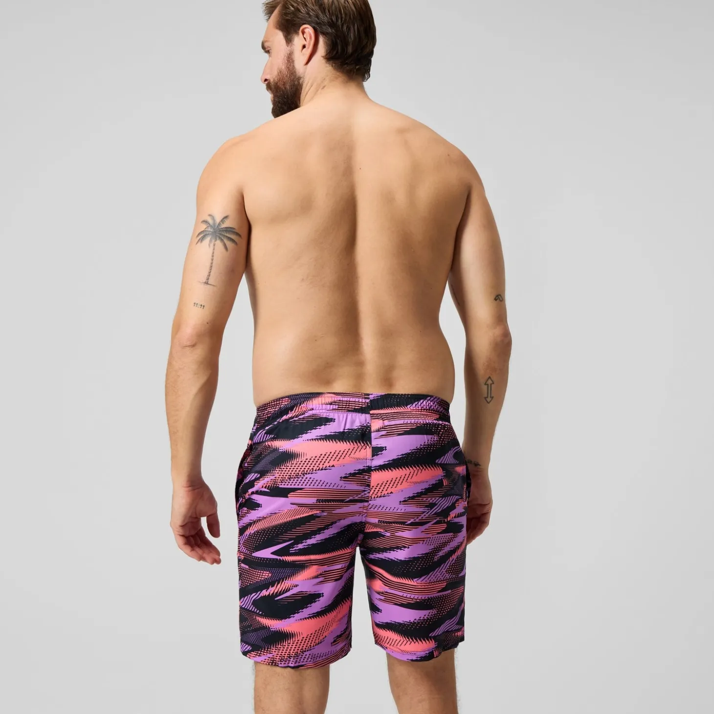 Flash Sale Short de bain homme à empiècement XPRESS LITE 16 pouces noir/rose Homme Shorts De Bain