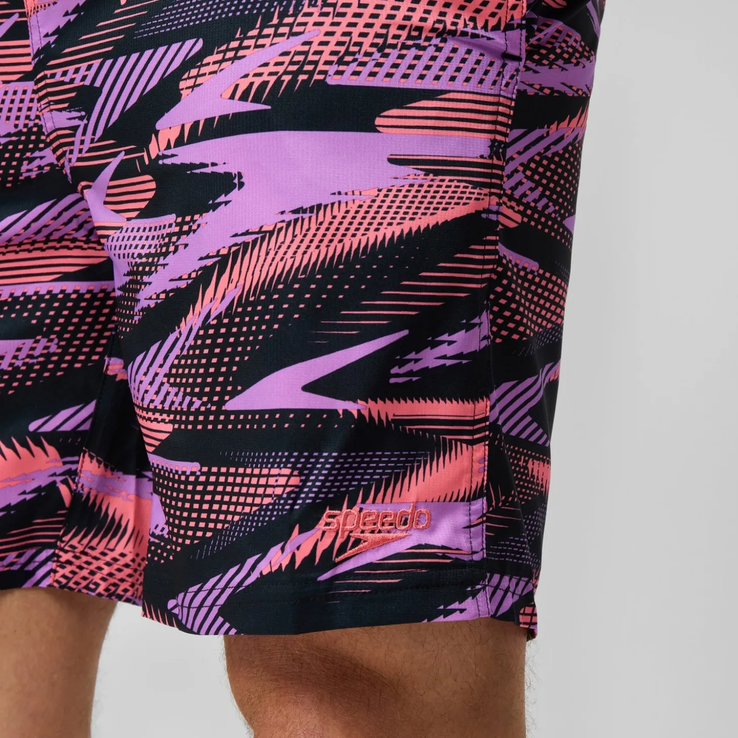 Flash Sale Short de bain homme à empiècement XPRESS LITE 16 pouces noir/rose Homme Shorts De Bain