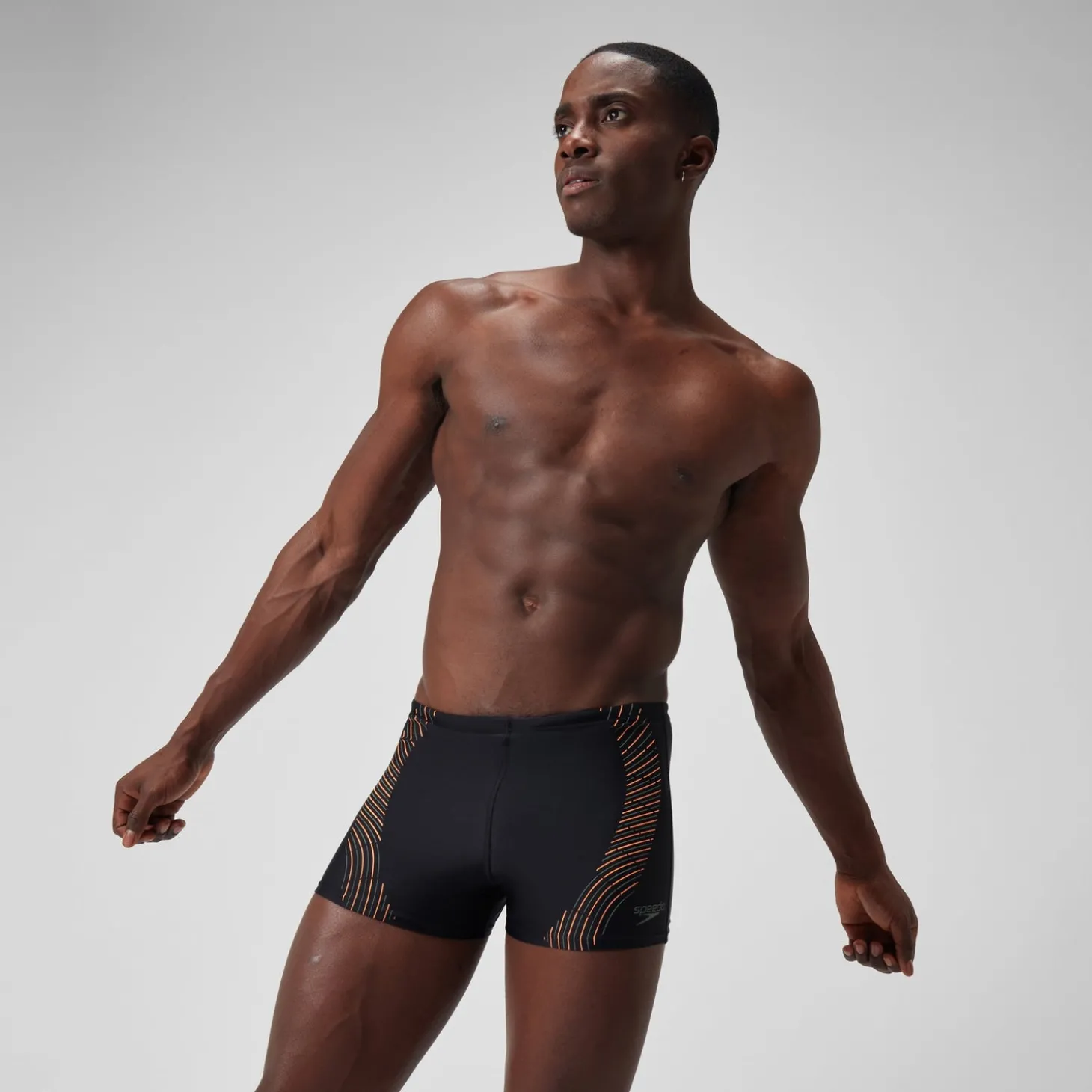 Flash Sale short de bain Hommes imprimé Duo Logo pour Hommes Noir/Vert campagne/Nectarine Homme Aquashorts