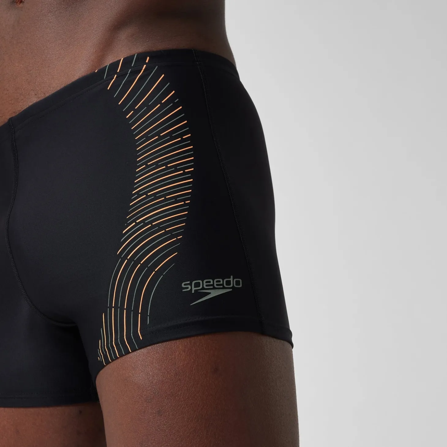Flash Sale short de bain Hommes imprimé Duo Logo pour Hommes Noir/Vert campagne/Nectarine Homme Aquashorts