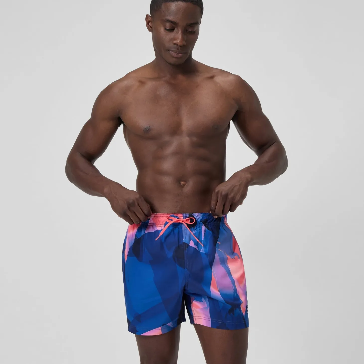 Flash Sale Short de bain Redondo Edge imprimé 40 cm, hommes, bleu/rose Homme Shorts De Bain