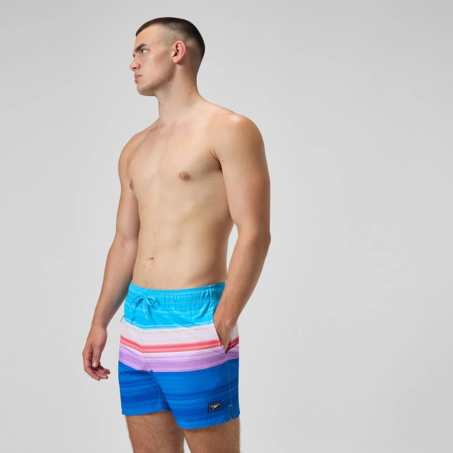 Flash Sale Short de bain Redondo Edge imprimé 40 cm, hommes, bleu/rose Homme Shorts De Bain