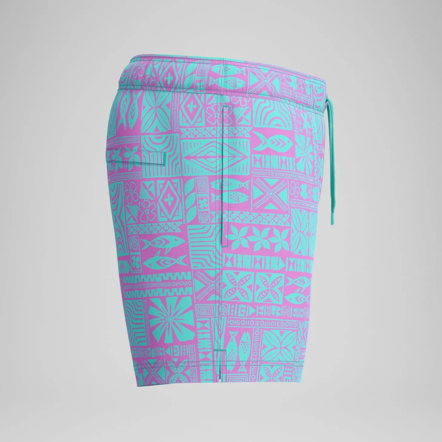 Online Short de bain Redondo Edge imprimé 35 cm, hommes, rose/bleu Homme Shorts De Bain