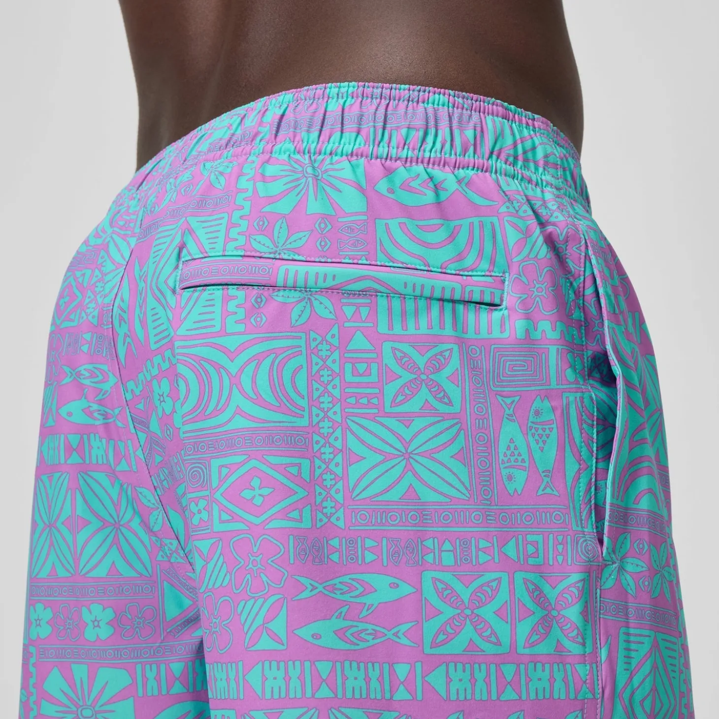 Online Short de bain Redondo Edge imprimé 35 cm, hommes, rose/bleu Homme Shorts De Bain