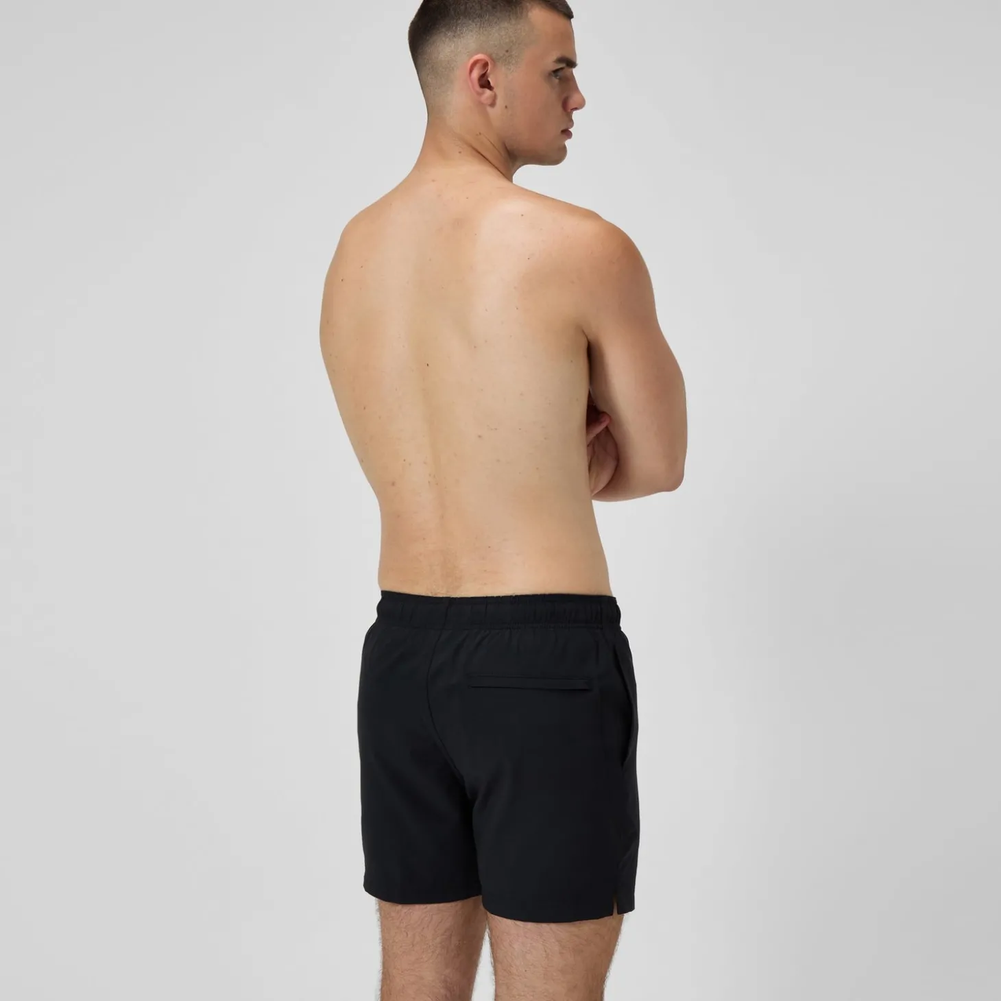 New Short de bain Redondo Edge uni 40 cm, hommes, noir Homme Shorts De Bain