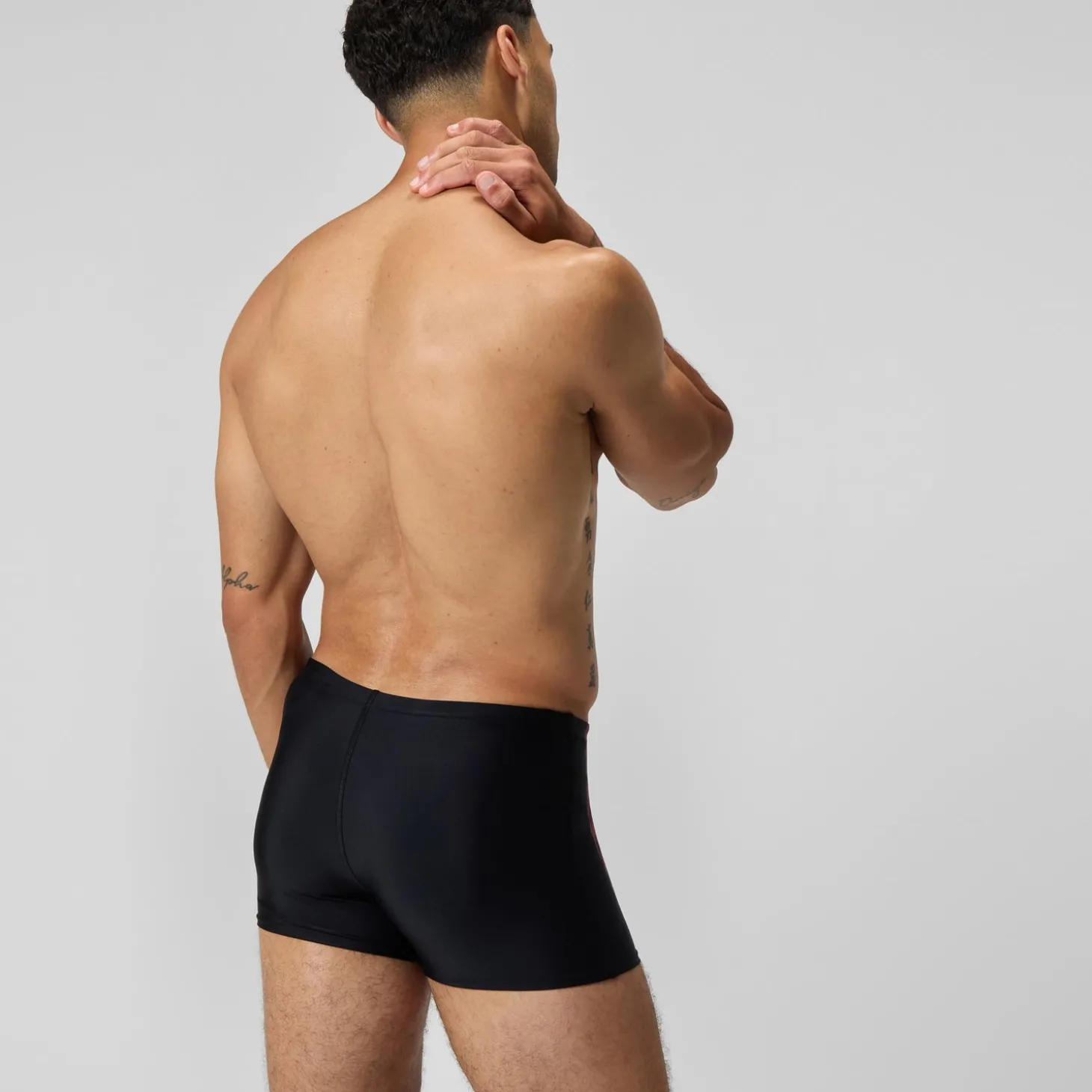 Hot Shorts de bain homme imprimé Duo Logo noir/orange Homme Aquashorts