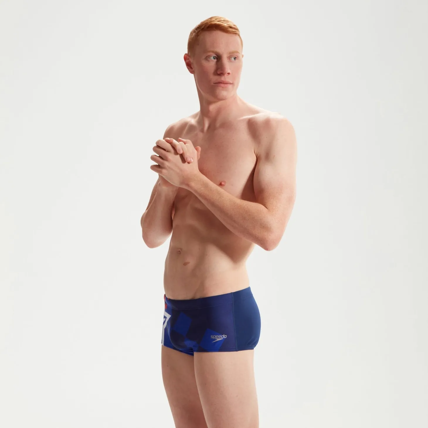 Store Slip de bain Homme 17 cm Club Training Placement Digital SuperStar Bleu Homme Slips De Bain