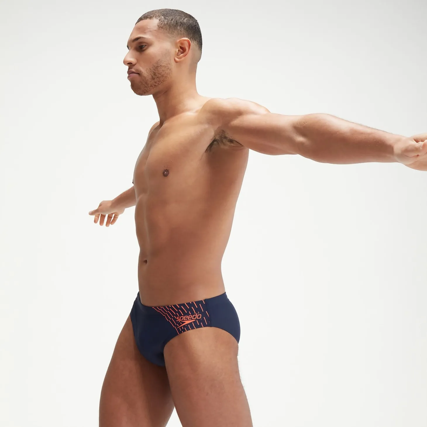Shop Slip de bain Homme Medley Logo 7 cm bleu marine/orange Homme Slips De Bain