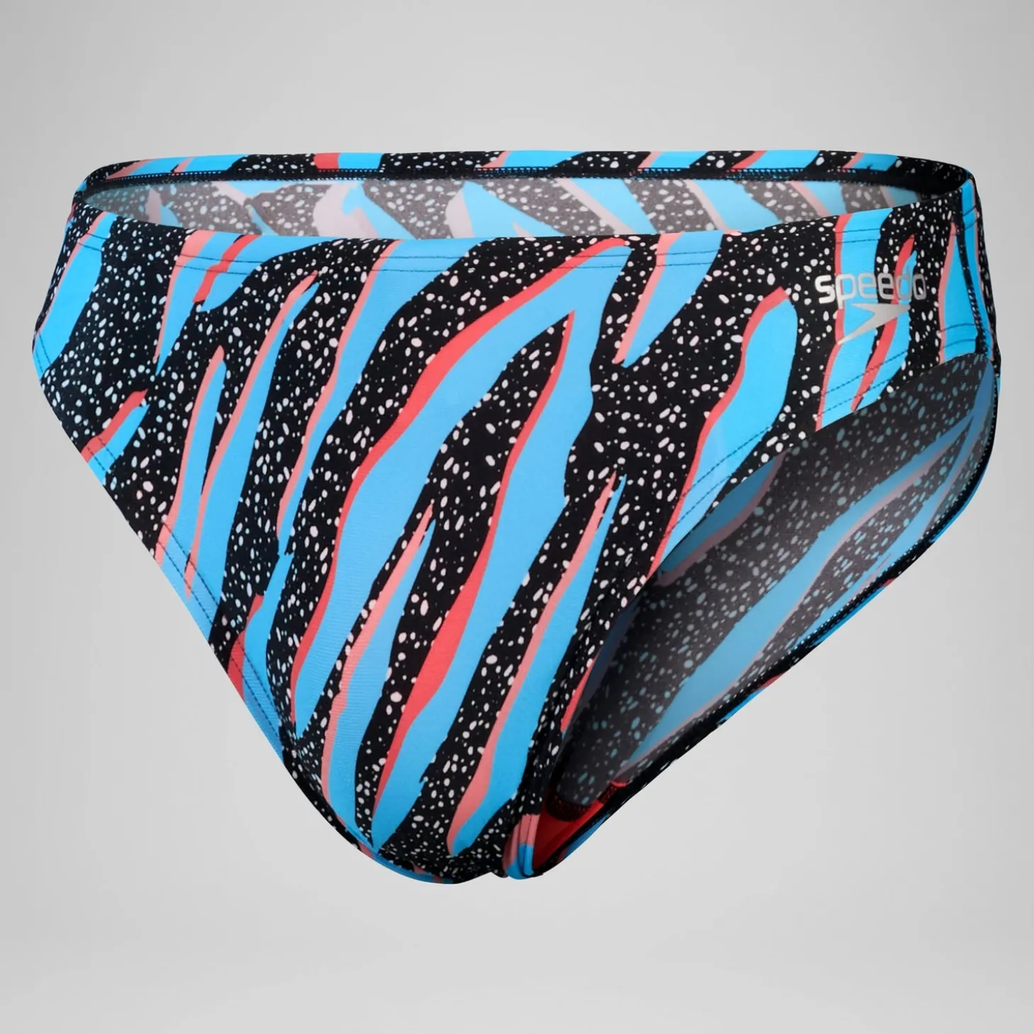 Shop Slip de bain Hommes 5 cm Allover Digital pour Hommes Noir/Bleu picton/Rouge sirène Homme Slips De Bain