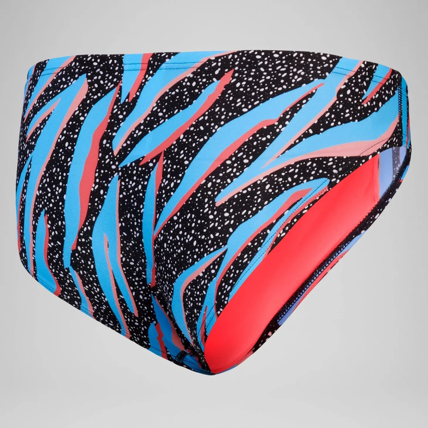 Shop Slip de bain Hommes 5 cm Allover Digital pour Hommes Noir/Bleu picton/Rouge sirène Homme Slips De Bain