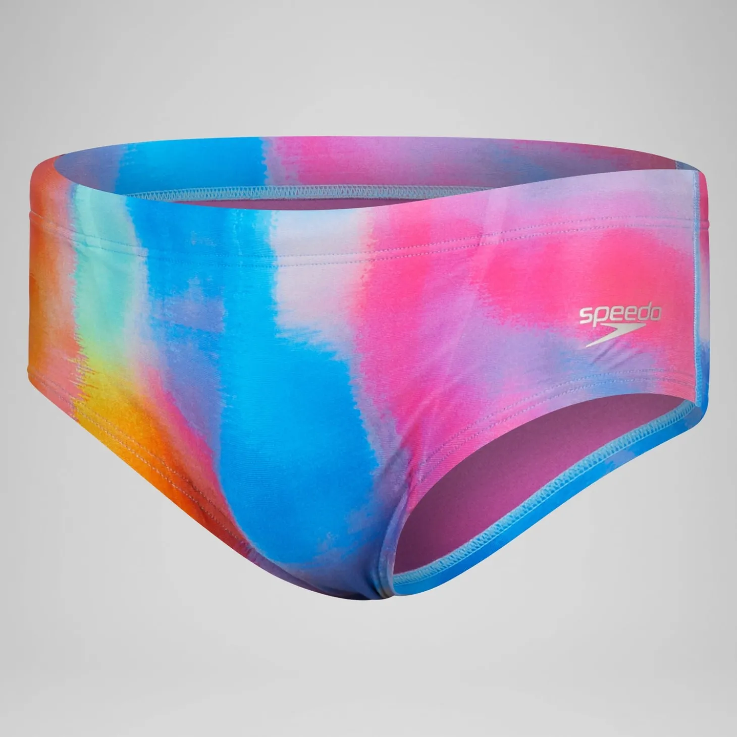 Clearance Slip de bain Hommes pour entraînement en club 13,5 cm Allover Rose kiki/Jus de citron/Bleu picton Homme Slips De Bain