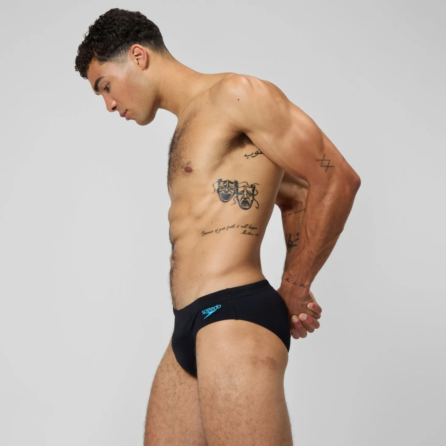 Cheap T-shirt rashguard homme END+ Splice noir/bleu Homme Slips De Bain